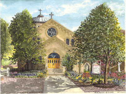 Watercolor of Church